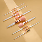 Vegan Series - 10pcs Nanofiber Brush Kit - Rose Gold