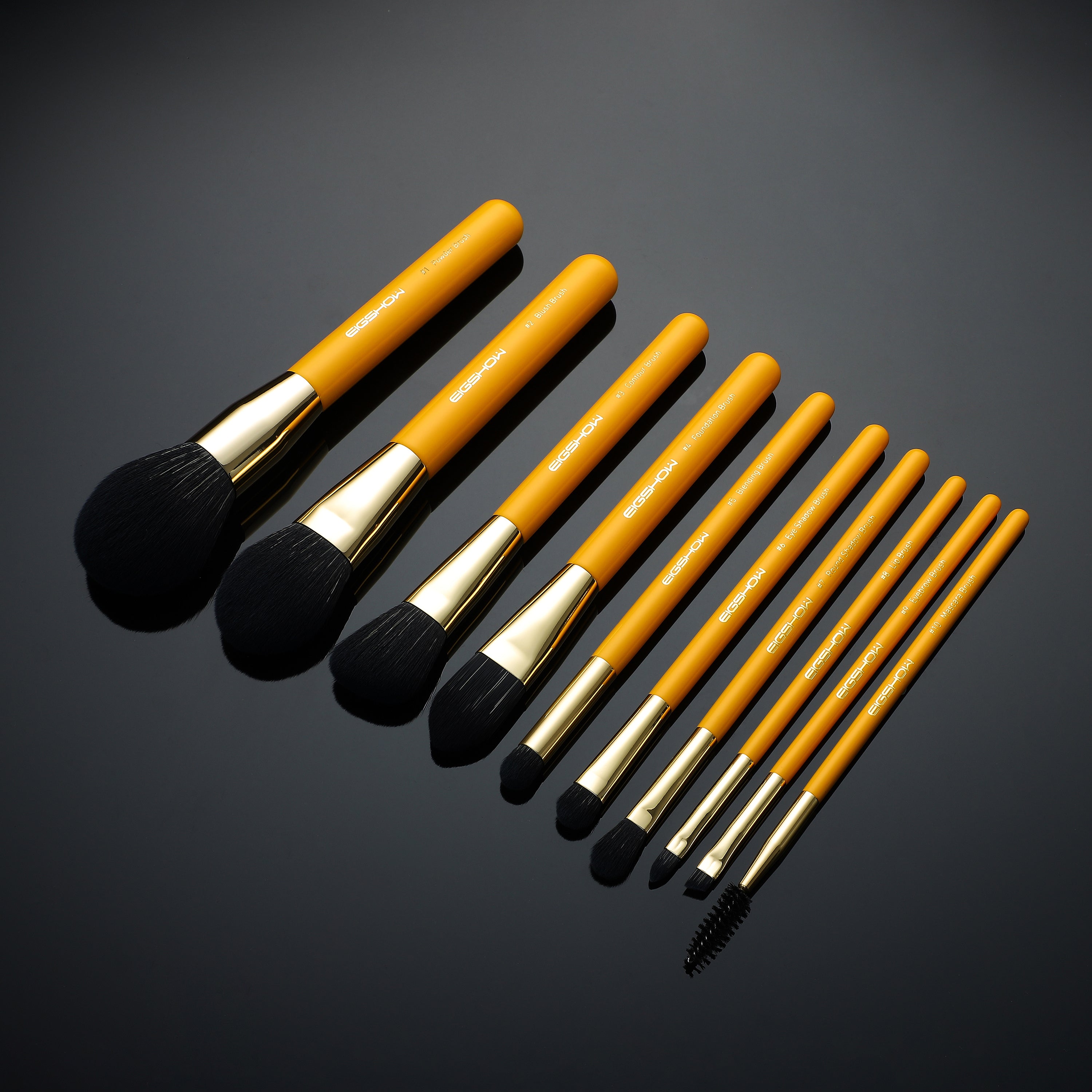 10pcs Vegan - Yellow Brush Kit