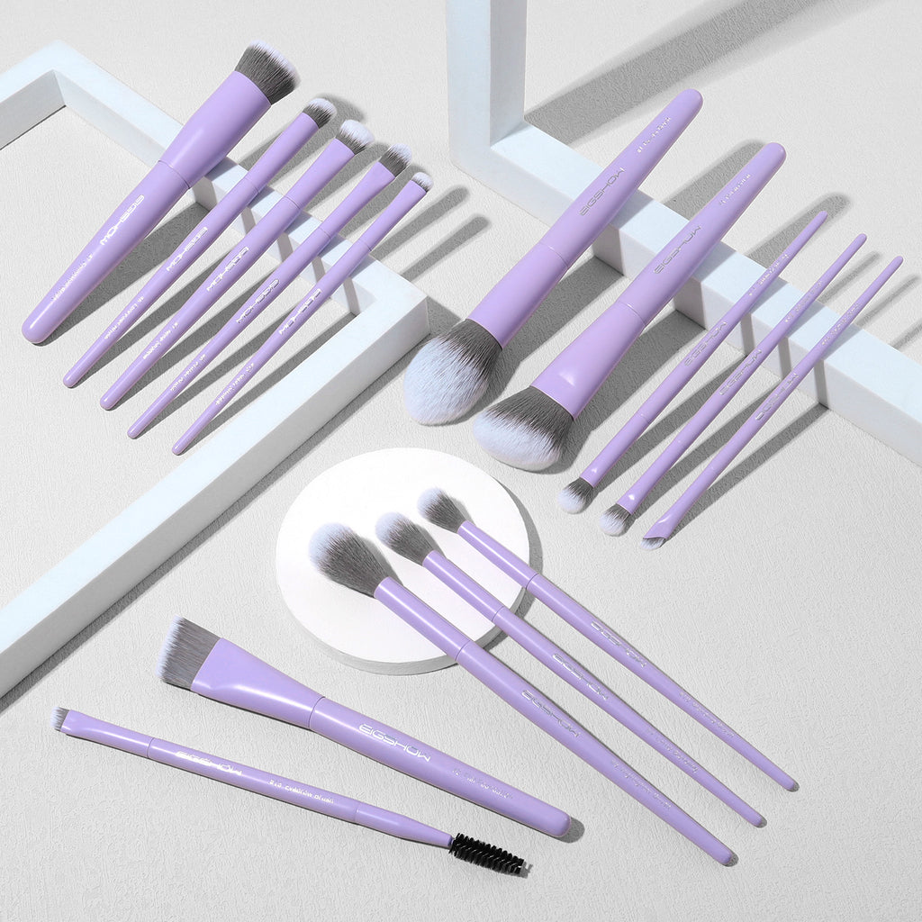 Lilac Whisper - 15pcs Makeup Brush Kit