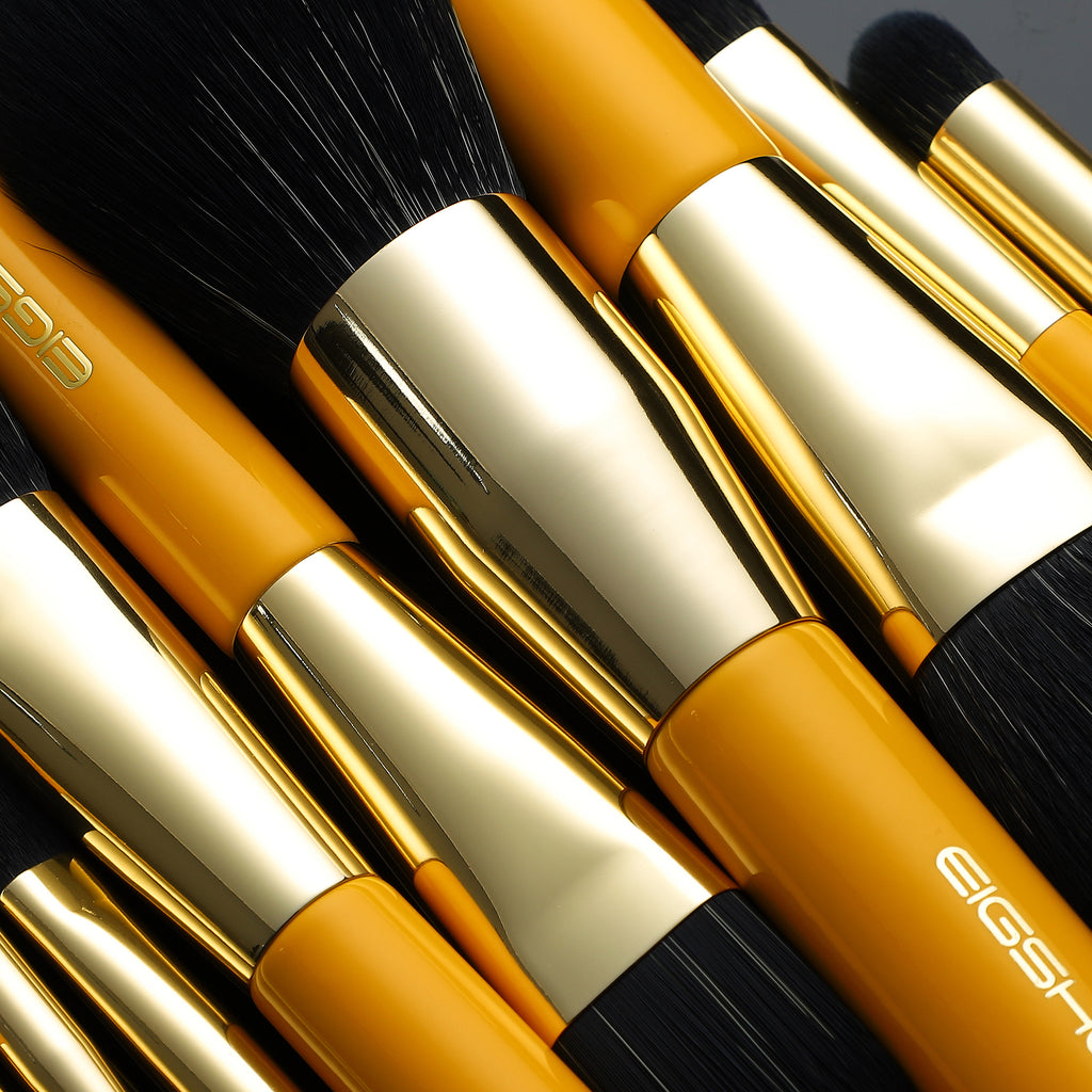 10pcs Vegan - Yellow Brush Kit