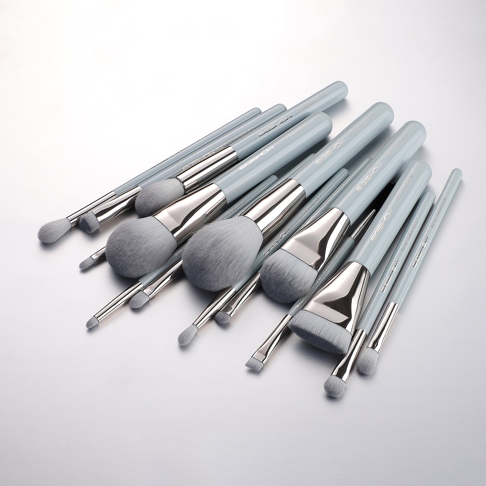 Jade Series – 15pcs Makeup Brush Kit – Baby Blue