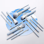 Jade Series – 15pcs Makeup Brush Kit – Baby Blue