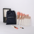 Vegan Series - 10pcs Nanofiber Brush Kit - Rose Gold