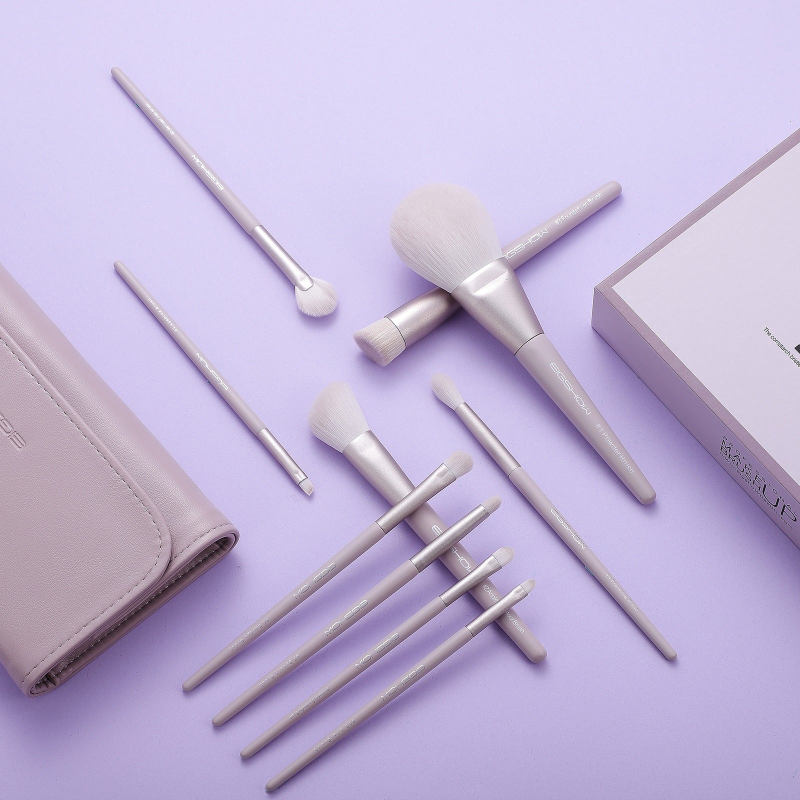 Morandi Series – 10pcs Ready to Roll Brush Kit – Lilac