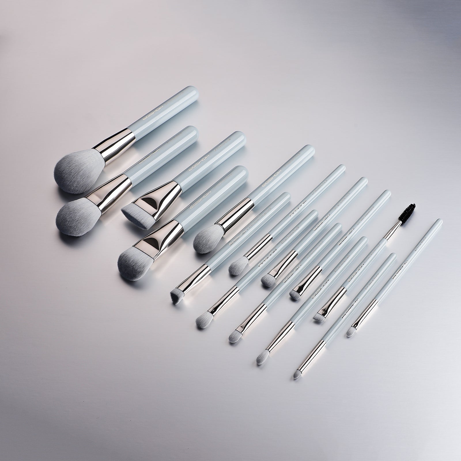 Jade Series – 15pcs Makeup Brush Kit – Baby Blue