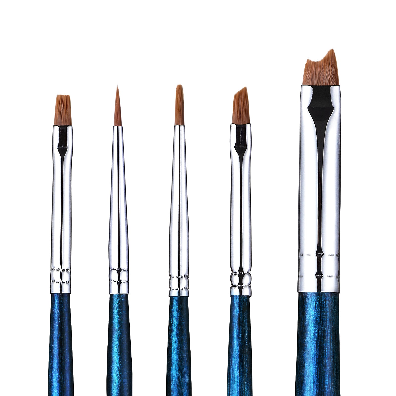 Ultra Fine Series - 5pcs All in One Pro Detail Eyeliner Brush Kit