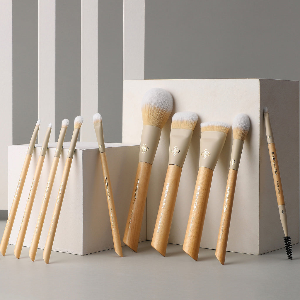 Burlywood - 10pcs Makeup Brush Kit