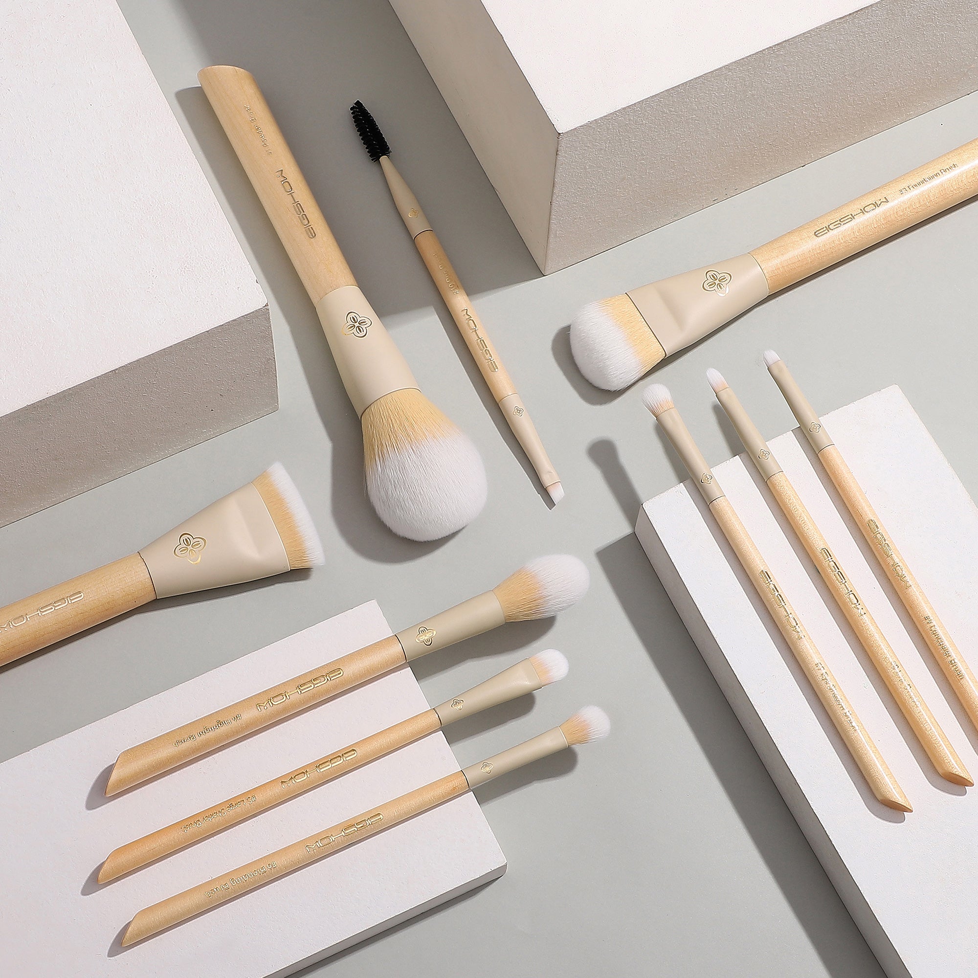 Burlywood - 10pcs Makeup Brush Kit