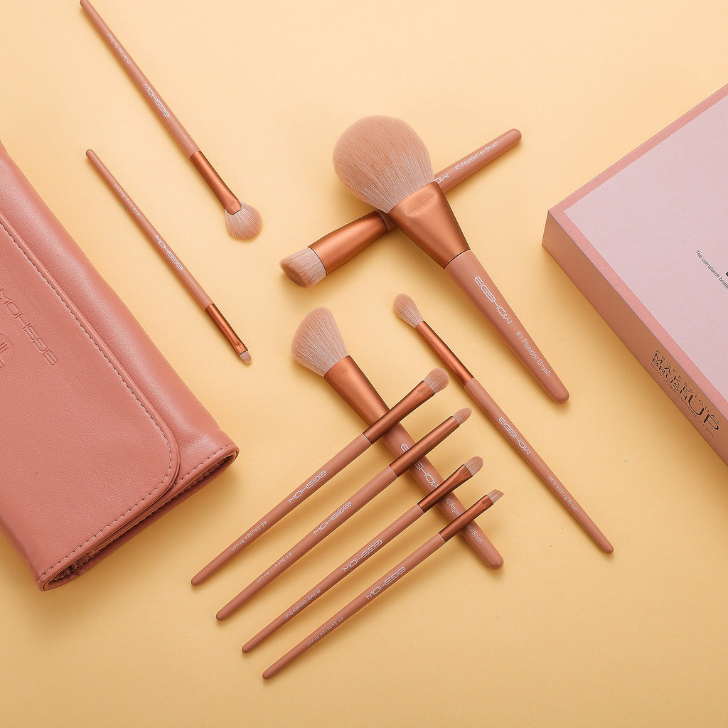 Morandi Series - 10 Pcs Ready to Roll Brush Kit - Coral