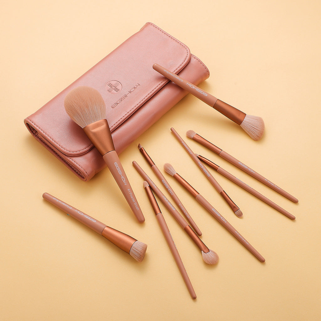 Morandi Series - 10 Pcs Ready to Roll Brush Kit - Coral