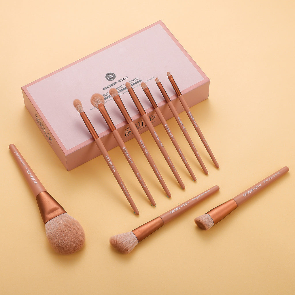 Morandi Series - 10 Pcs Ready to Roll Brush Kit - Coral