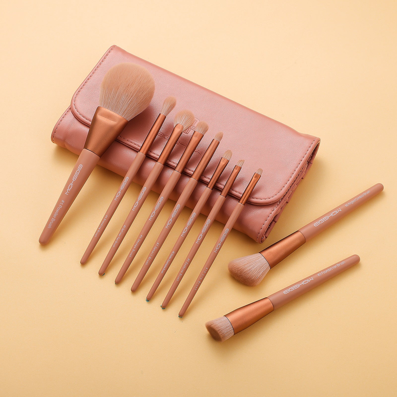 Morandi Series - 10 Pcs Ready to Roll Brush Kit - Coral