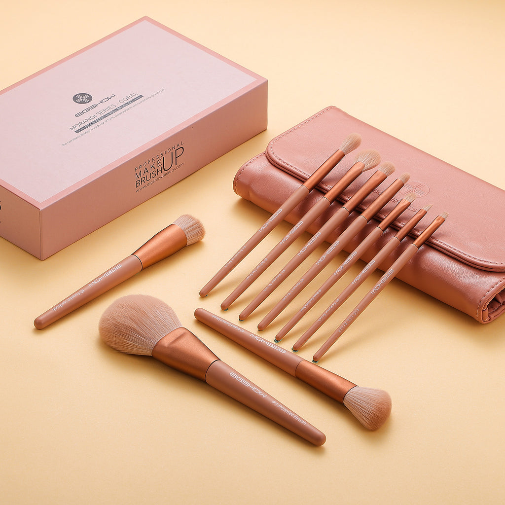 Morandi Series - 10 Pcs Ready to Roll Brush Kit - Coral