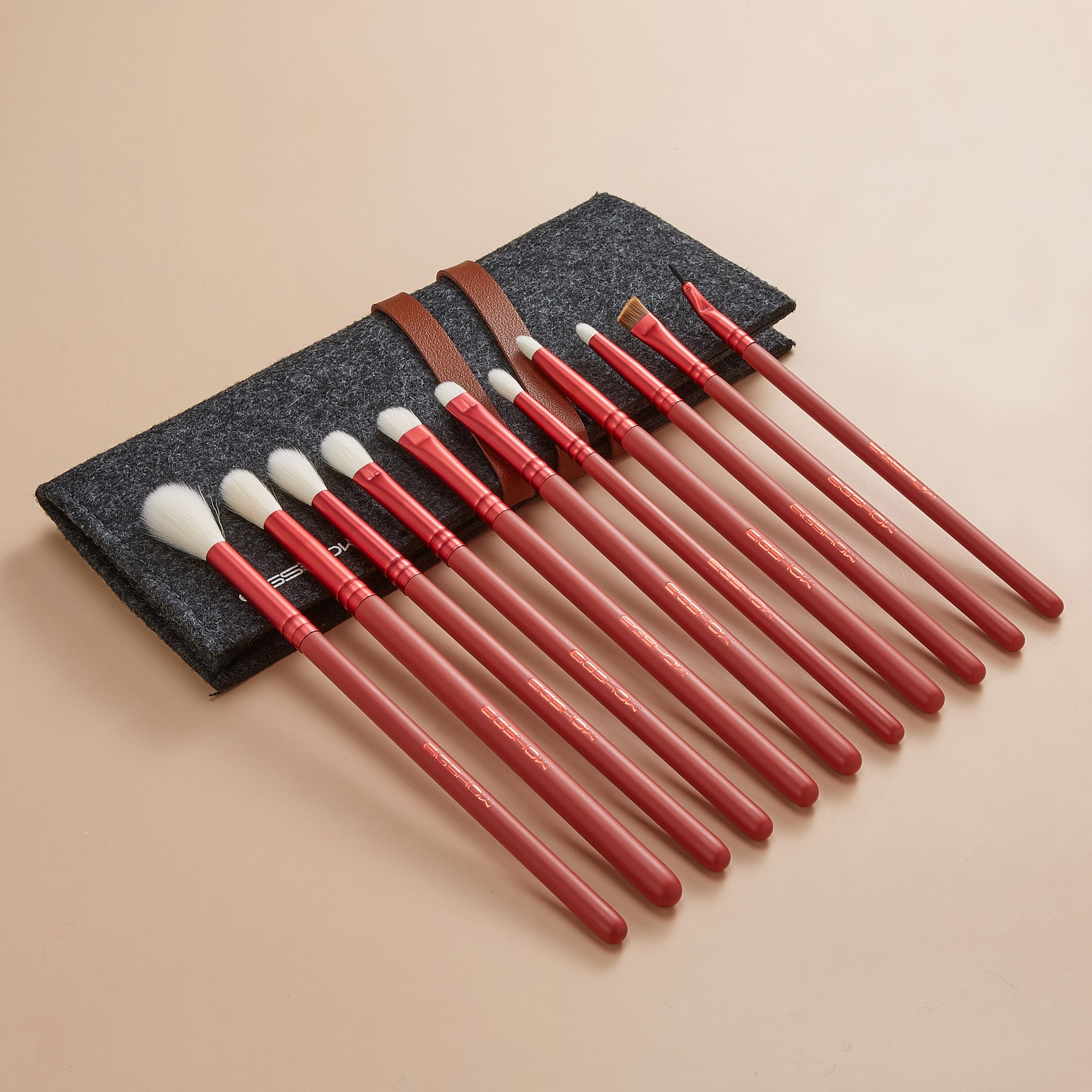 Jade Series – 11pcs Eye Brush Kit – Amber Red