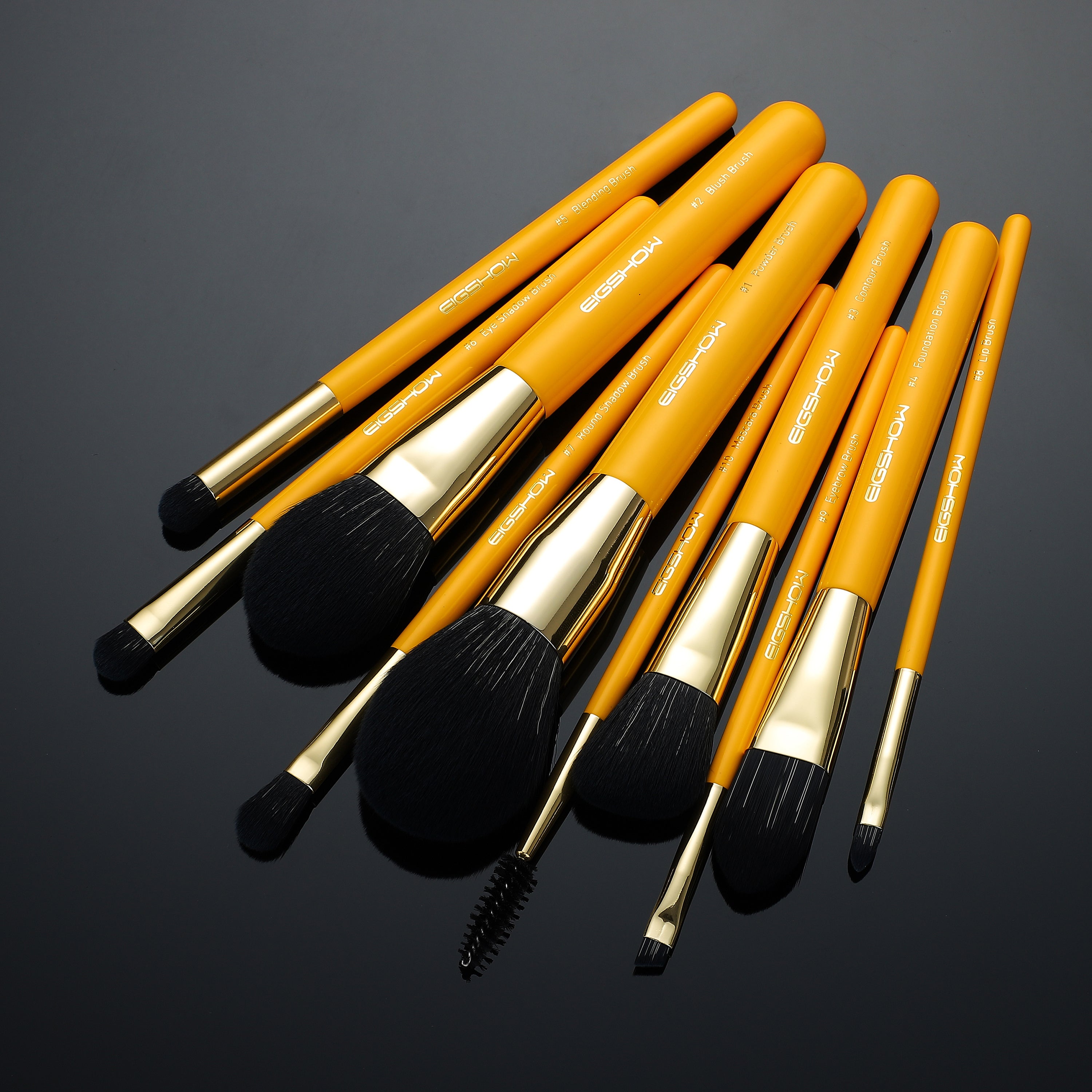 10pcs Vegan - Yellow Brush Kit