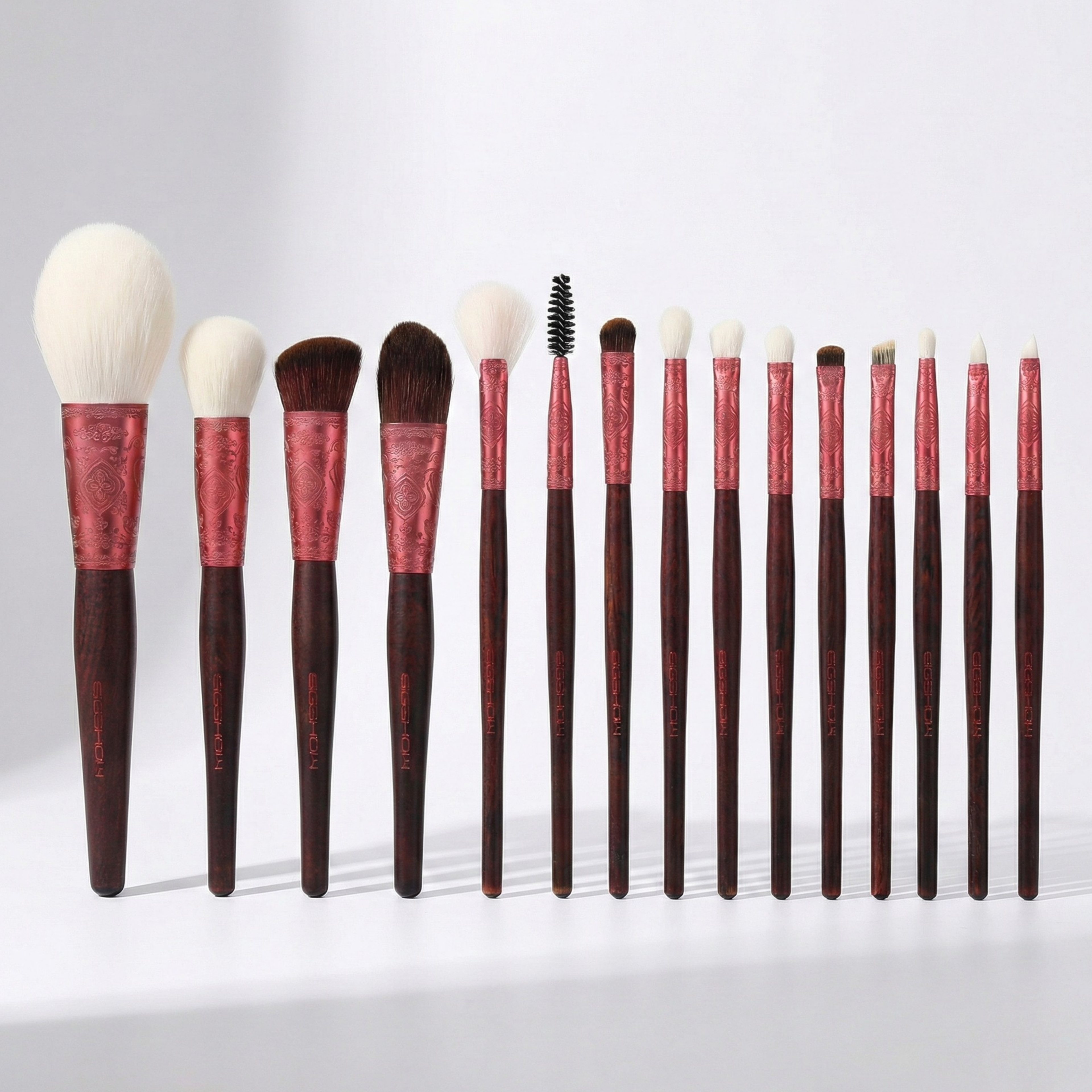 Aspara Red Splendid Series - 15pcs Makeup Brush Set