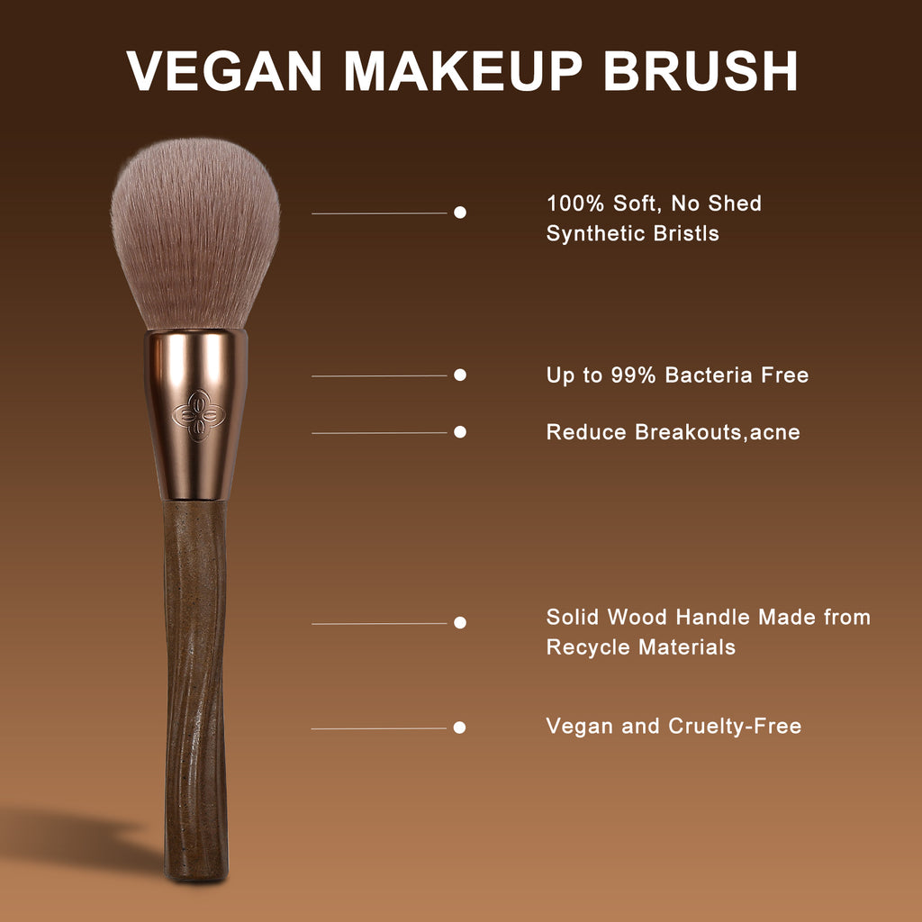 Sustainable Vegan Series - 12pcs EcoPro Coffee Makeup Brush Kit