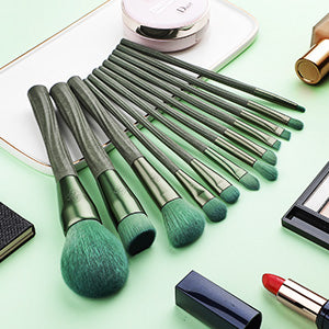 Sustainable Vegan Series - 12pcs EcoPro Tea Makeup Brush Kit