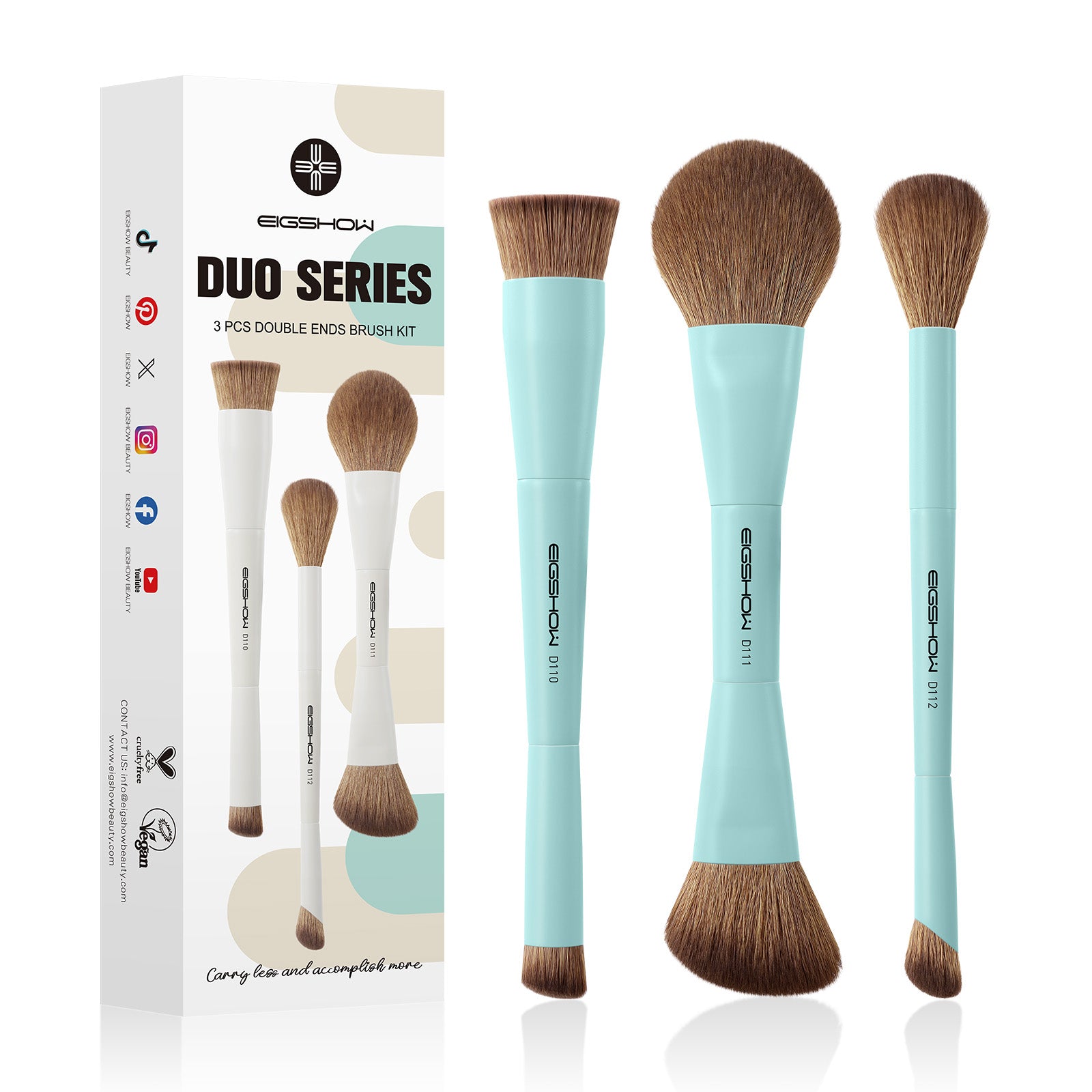 3pcs Duo End Series - Cyan
