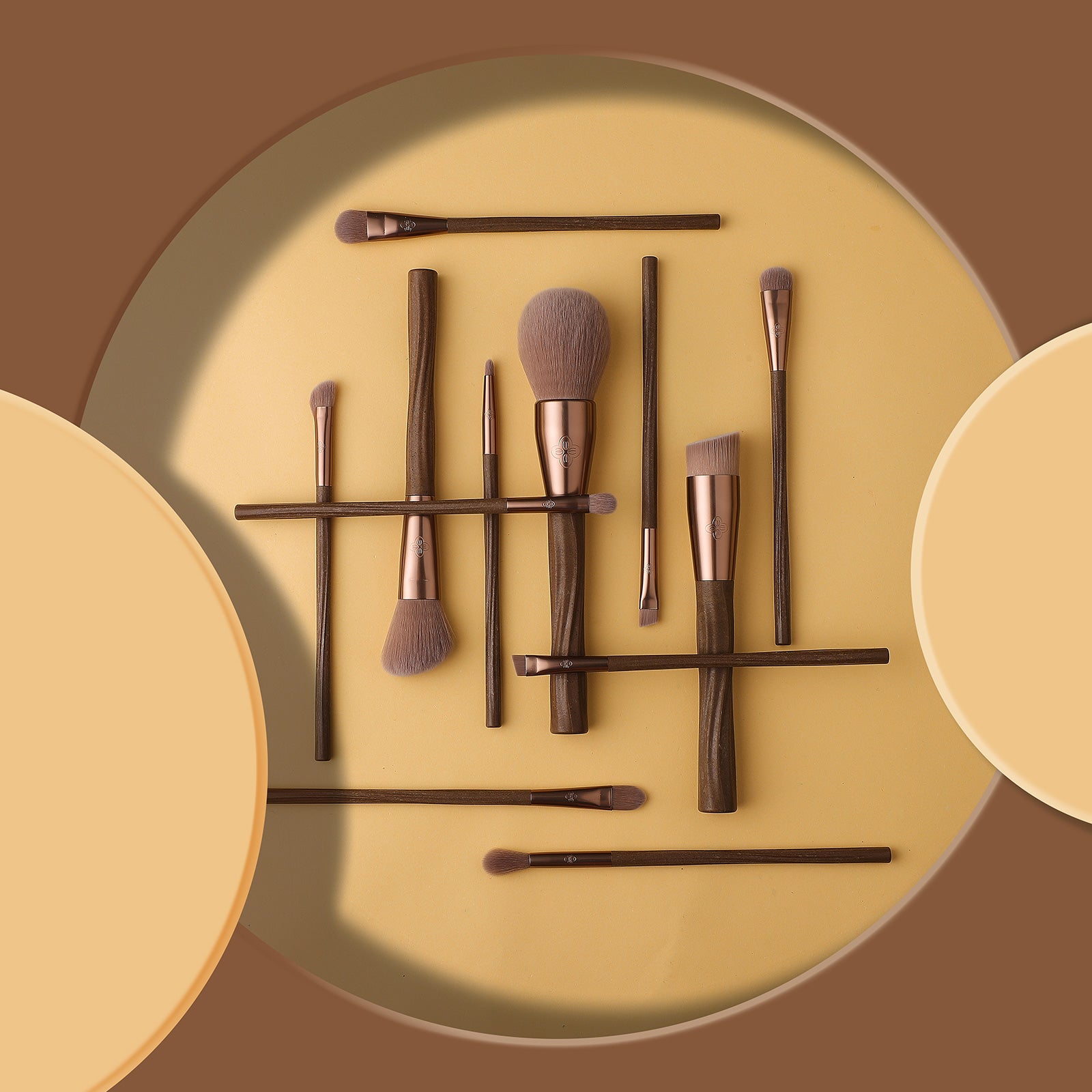 Sustainable Vegan Series - 12pcs EcoPro Coffee Makeup Brush Kit