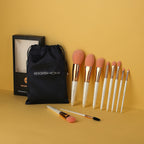 Vegan Series - 10pcs Nanofiber Brush Kit - Rose Gold