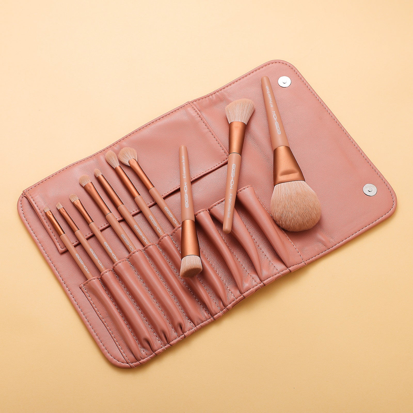 Morandi Series - 10 Pcs Ready to Roll Brush Kit - Coral