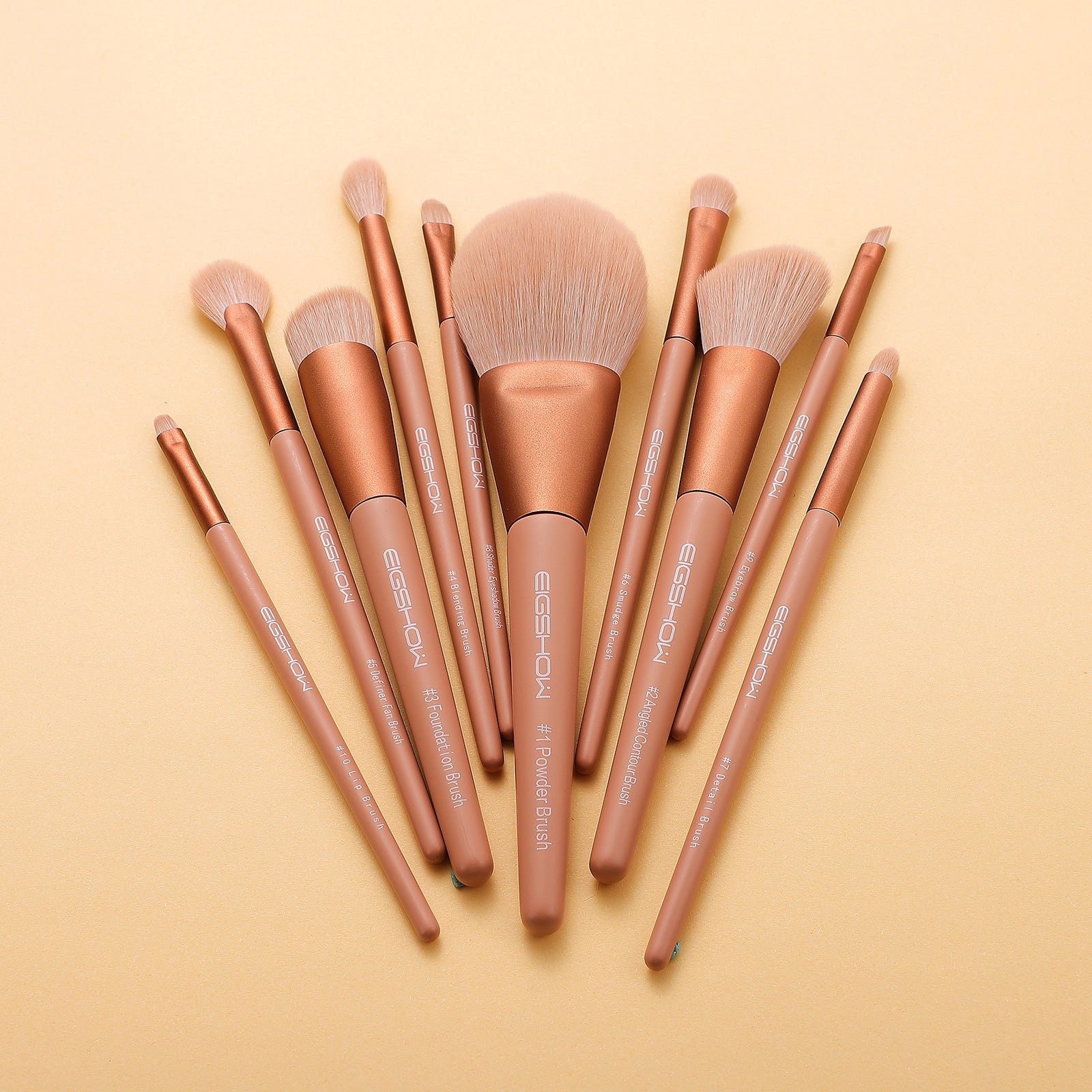 Morandi Series - 10 Pcs Ready to Roll Brush Kit - Coral