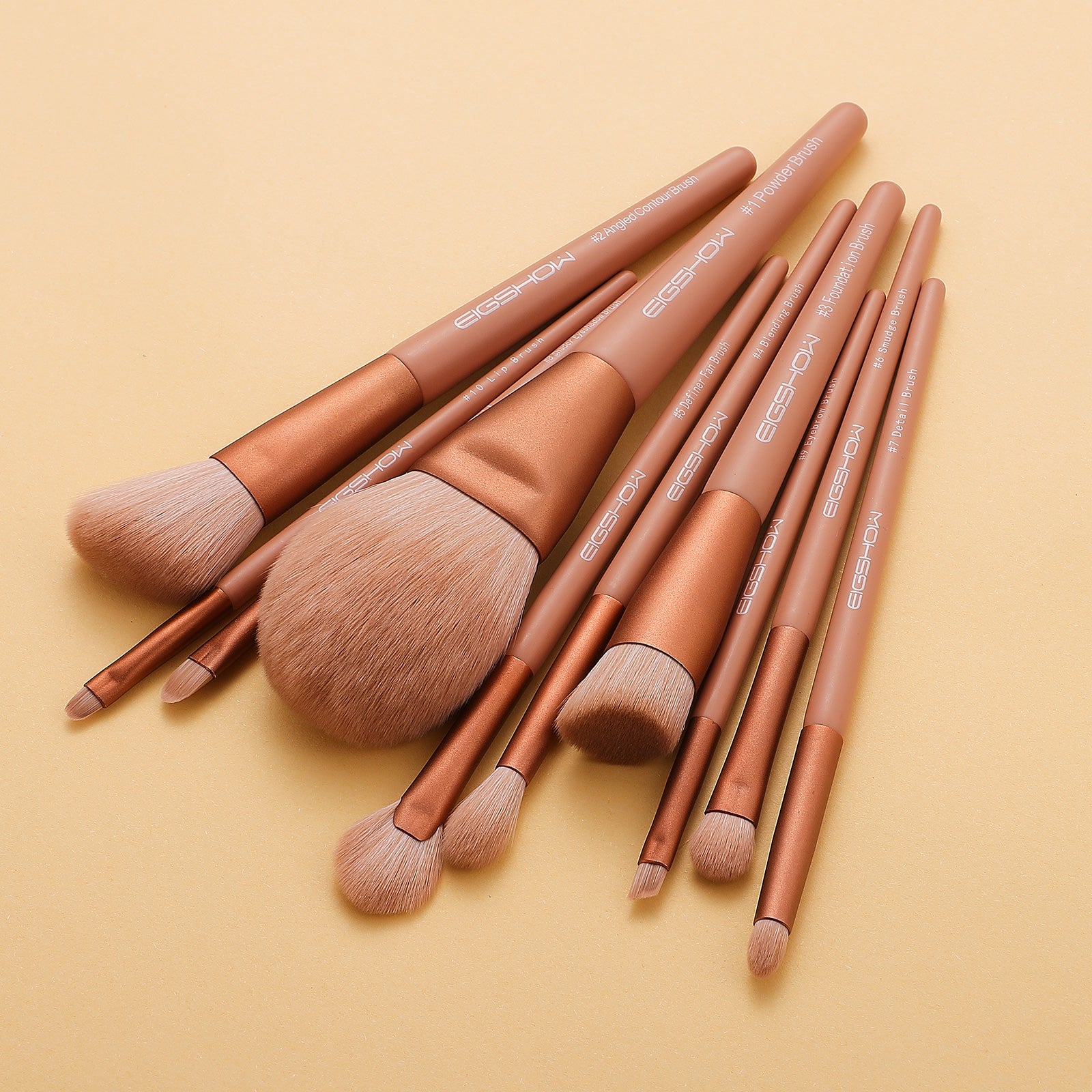 Morandi Series - 10 Pcs Ready to Roll Brush Kit - Coral