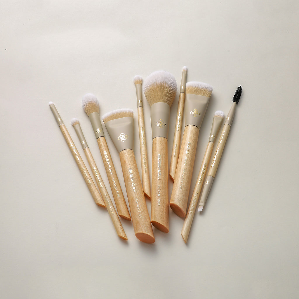 Burlywood - 10pcs Makeup Brush Kit