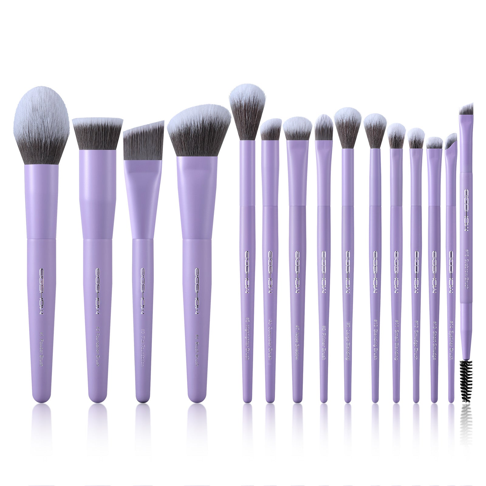 Lilac Whisper - 15pcs Makeup Brush Kit