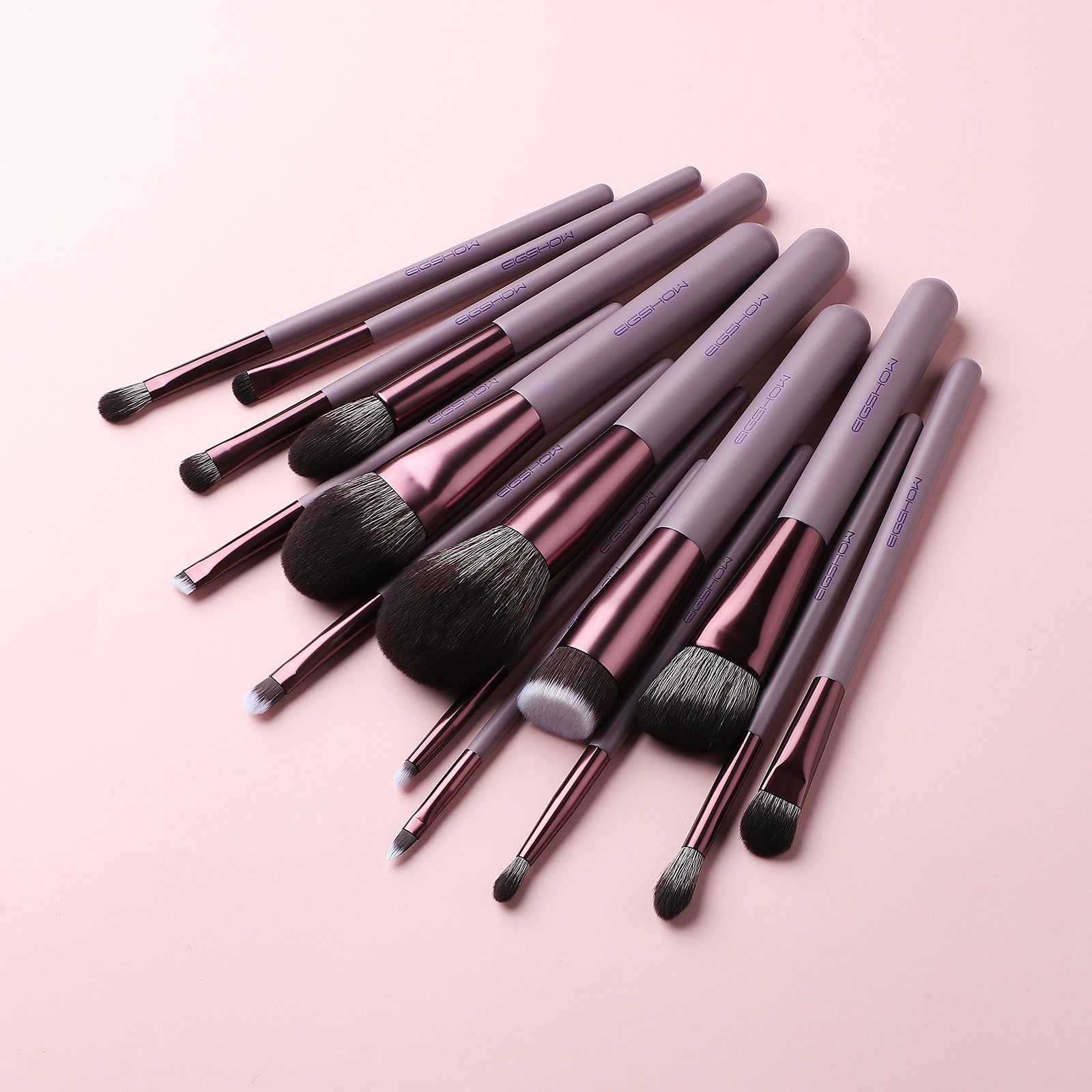 Jade Series – 15pcs Makeup Brush Kit – Smoke Purple