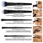 Jade Series - 5 Pcs Eye Brush Set - Black
