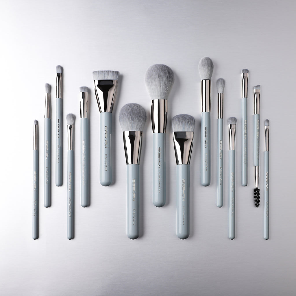 Jade Series – 15pcs Makeup Brush Kit – Baby Blue