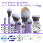 Lilac Whisper - 15pcs Makeup Brush Kit