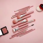 Jade Series – 15pcs Makeup Brush Kit – Misty Rose