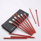 Jade Series – 11pcs Eye Brush Kit – Amber Red