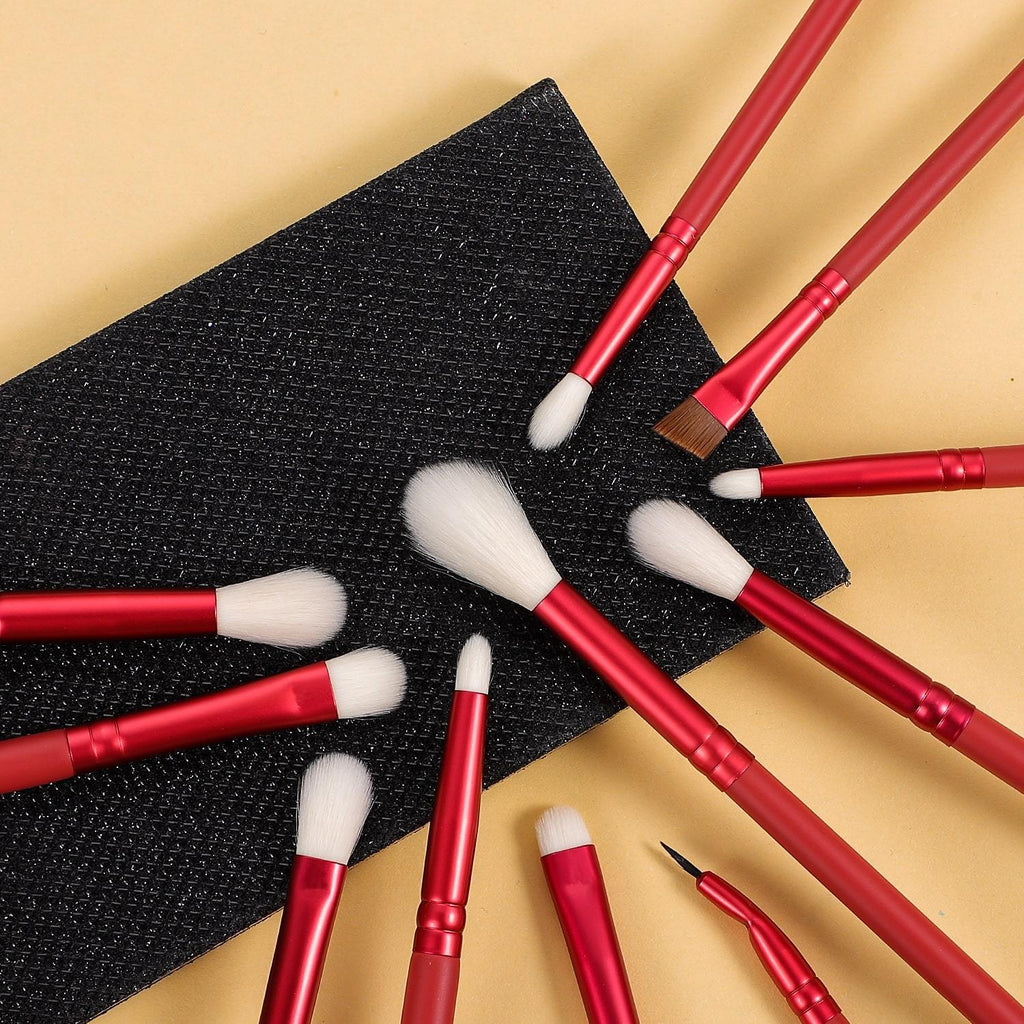 Jade Series – 11pcs Eye Brush Kit – Amber Red