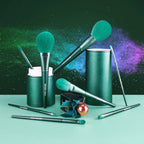 8pcs Jade Green Brush Kit with Cylinder
