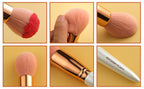 Vegan Series - 10pcs Nanofiber Brush Kit - Rose Gold