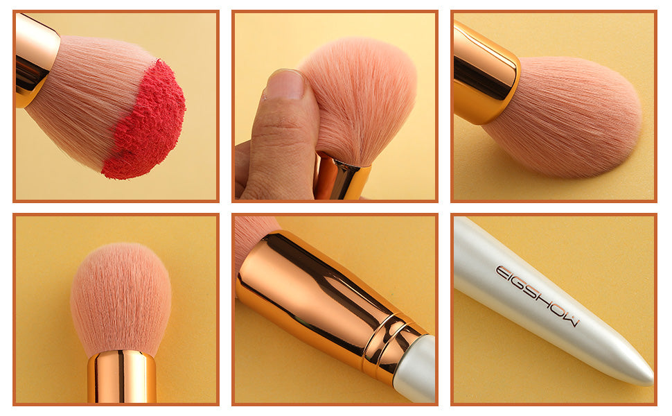 Vegan Series - 10pcs Nanofiber Brush Kit - Rose Gold