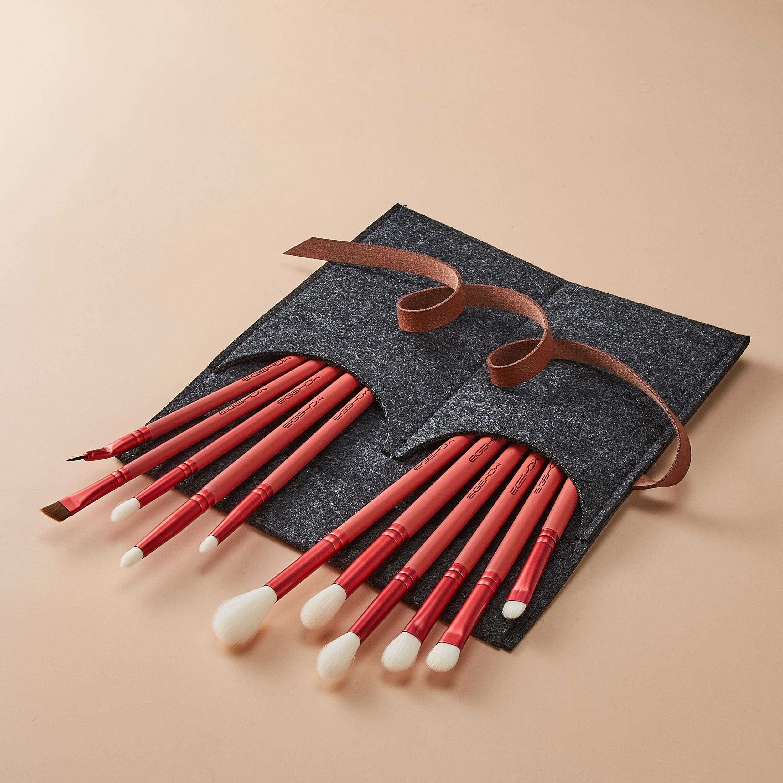 Jade Series – 11pcs Eye Brush Kit – Amber Red