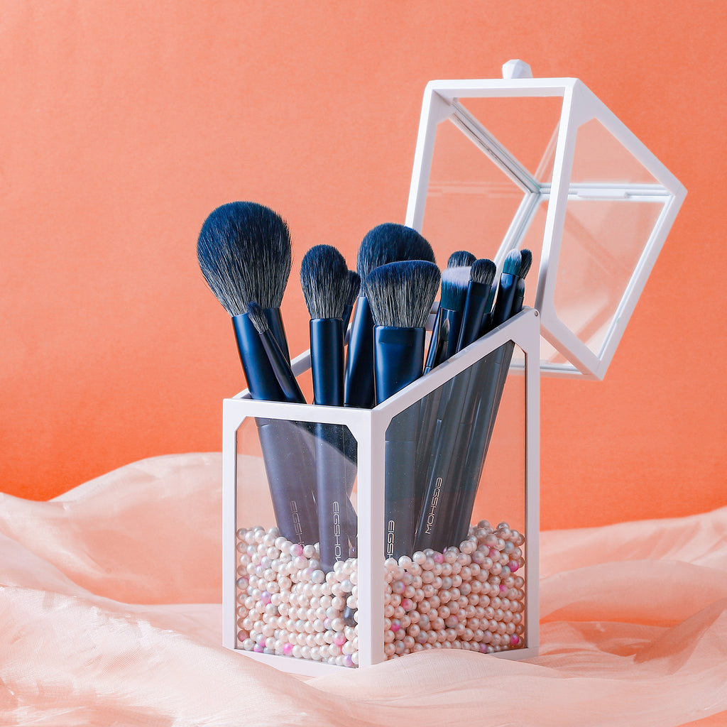 Jade Series – 15pcs Makeup Brush Kit – Tourmaline Blue