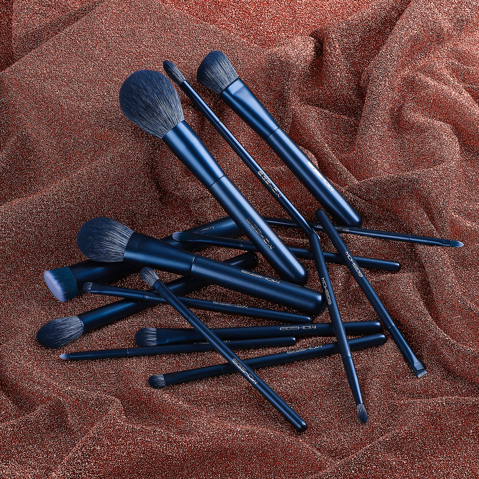 Jade Series – 15pcs Makeup Brush Kit – Tourmaline Blue