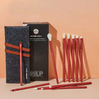 Jade Series – 11pcs Eye Brush Kit – Amber Red