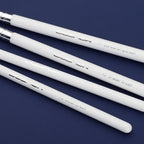 Jade Series - 5 Pcs Eye Brush Set - White Silver