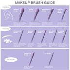 EcoPro Bamboo Fiber - 11pcs Mist Purple Brush Kit