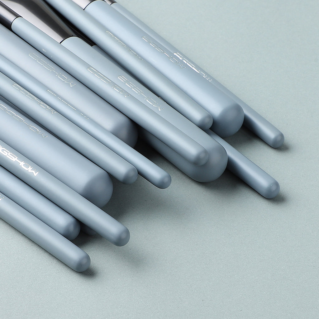Jade Series – 15pcs Makeup Brush Kit – Agate Grey