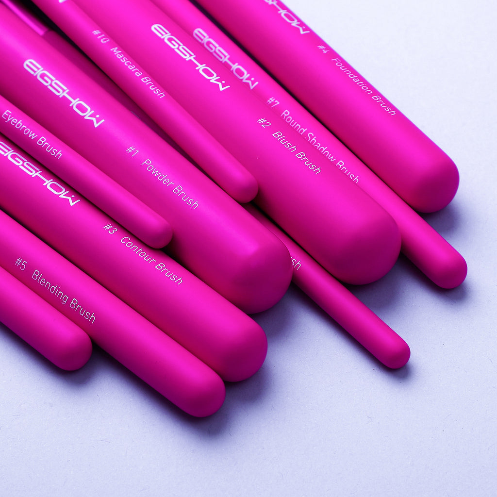 10pcs Vegan - Magenta Brush Kit