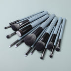 Jade Series – 15pcs Makeup Brush Kit – Agate Grey