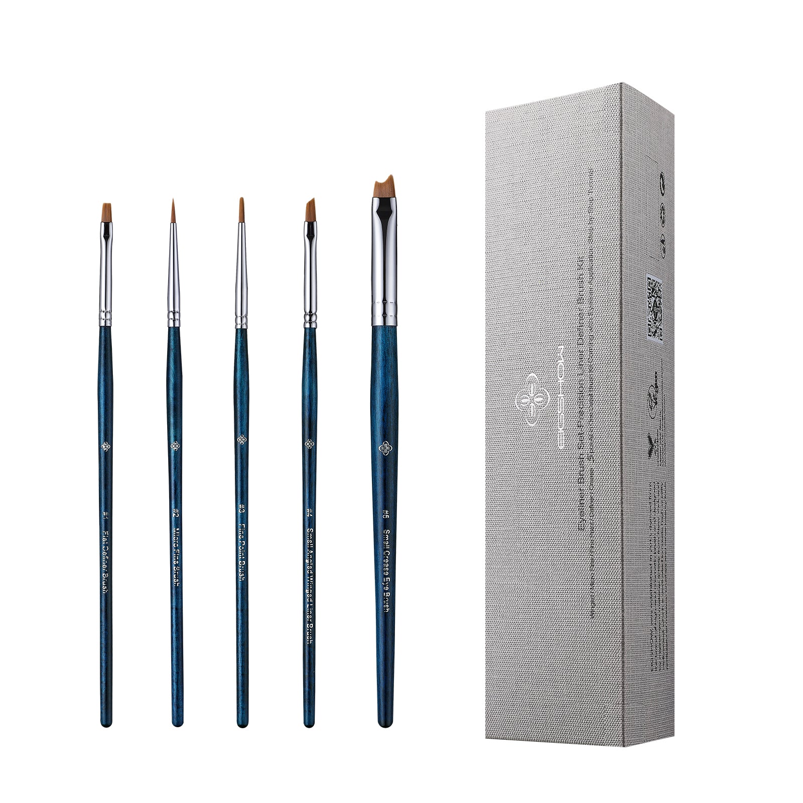 Ultra Fine Series - 5pcs All in One Pro Detail Eyeliner Brush Kit